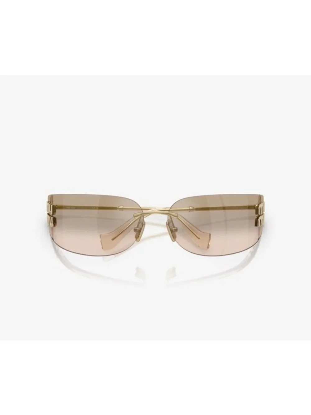 Miu Miu Rectangular Sunglasses in Gold